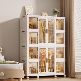 Portable Wardrobe Closet Storage Organizer for Clothes,Clothes Dresser,12 Magnetic Doors-12 Cubes & 2 Hanging Rod,16 pcs hangers Portable Wardrobe Closet Storage Organizer for Clothes,Clothes Dresser,12 Magnetic Doors-12 Cubes & 2 Hanging Rod,16 pcs hangers