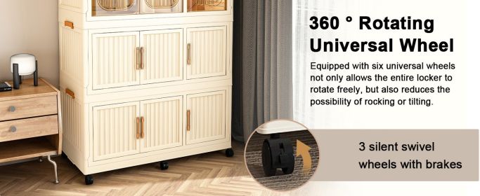 Portable Wardrobe Closet Storage Organizer for Clothes,Clothes Dresser,9 Magnetic Doors-9 Cubes & 1 Hanging Rod,6 pcs hangers Portable Wardrobe Closet Storage Organizer for Clothes,Clothes Dresser,9 Magnetic Doors-9 Cubes & 1 Hanging Rod,6 pcs hangers