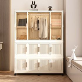 Portable Wardrobe Closet Storage Organizer for Clothes,Clothes Dresser,12 Magnetic Doors-12 Cubes & 1 Hanging Rod,6 pcs hangers Portable Wardrobe Closet Storage Organizer for Clothes,Clothes Dresser,12 Magnetic Doors-12 Cubes & 1 Hanging Rod,6 pcs hangers